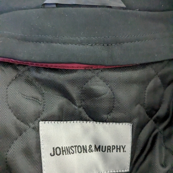 Johnston Murphy,  Men's Medium. Black Nylon Car Coat, lined. - Picture 6 of 7